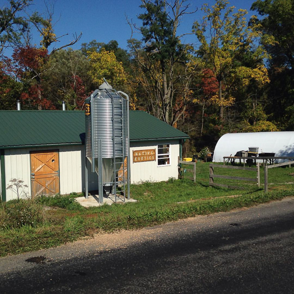 Native Exotics barn and greenhouse